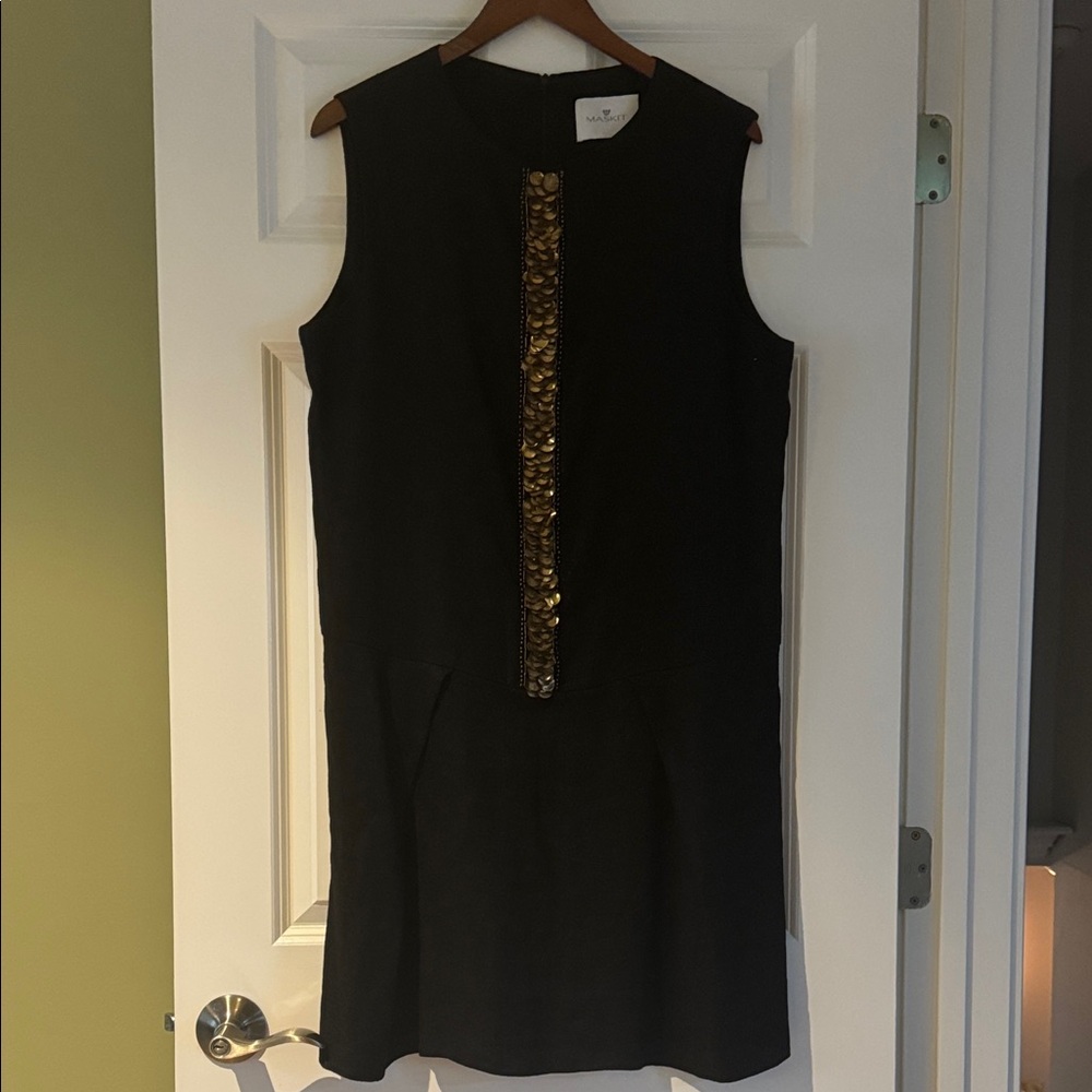 ⚜️MASKIT⚜️
Black High End Designer Luxury Dress Gold Embellishments, S 44